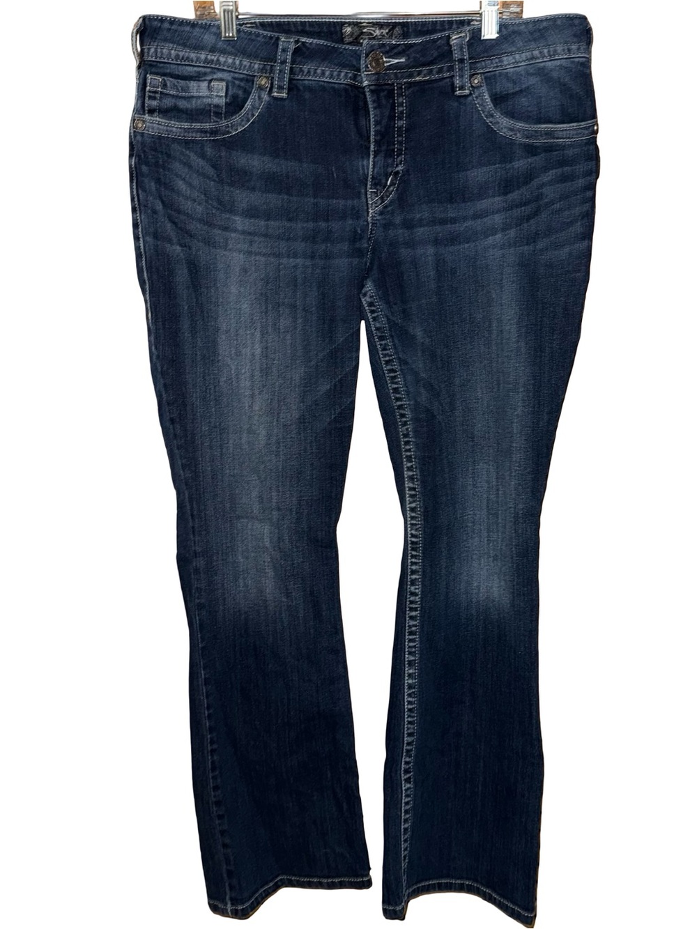 Silver Jeans Suki Curvy Mid Rise Bootcut Jeans Size 18x32 W9916SDA445